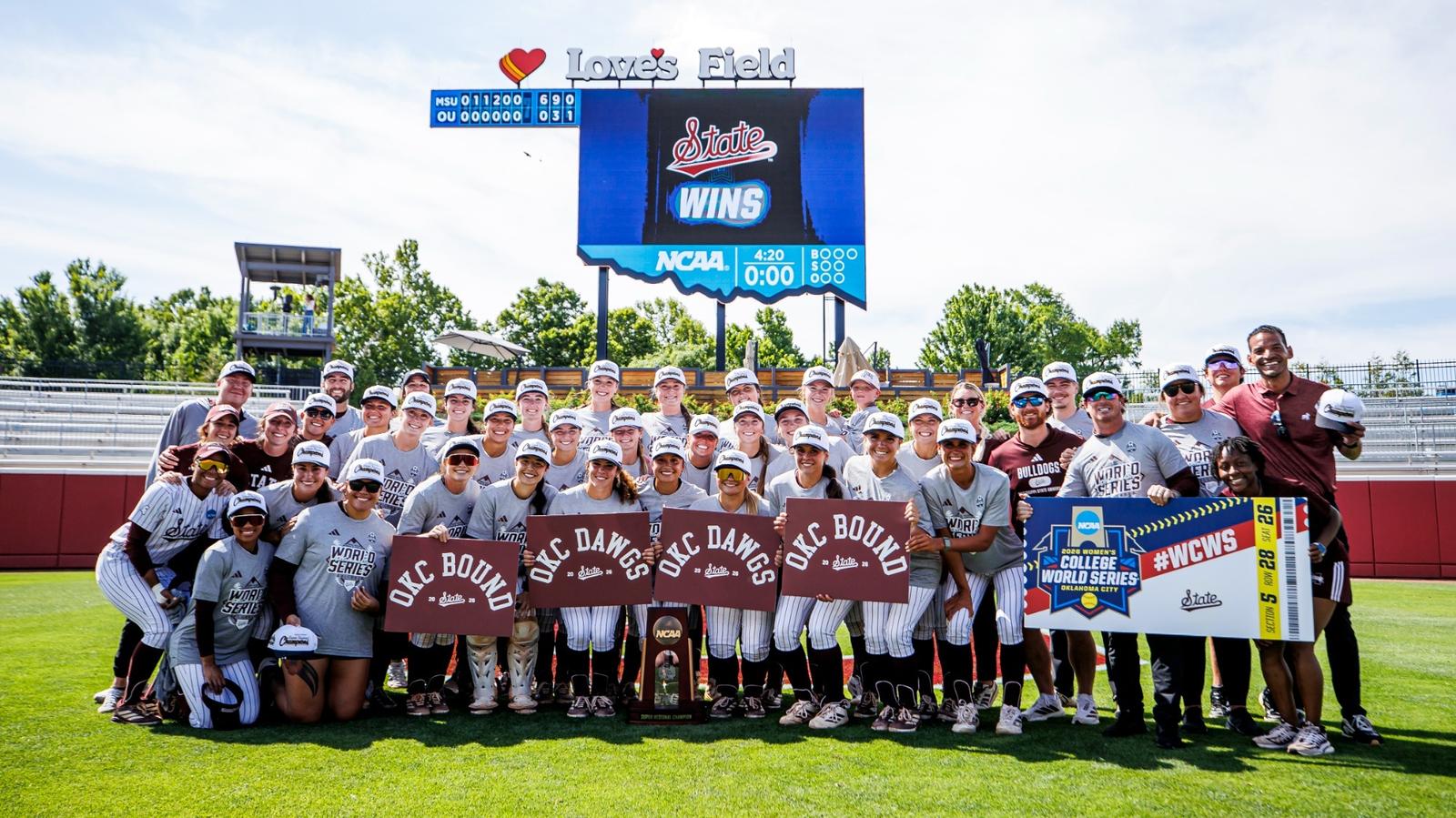 Unseeded Bulldogs verdienen het eerste ticket voor de Women’s College World Series